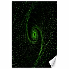 Space Green Hypnotizing Tunnel Animation Hole Polka Green Canvas 20  X 30   by Mariart