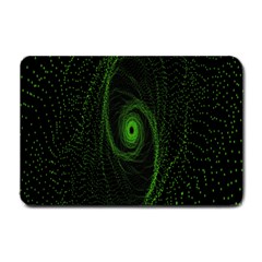 Space Green Hypnotizing Tunnel Animation Hole Polka Green Small Doormat  by Mariart