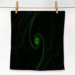 Space Green Hypnotizing Tunnel Animation Hole Polka Green Face Towel