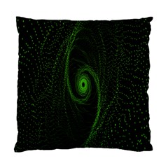 Space Green Hypnotizing Tunnel Animation Hole Polka Green Standard Cushion Case (two Sides) by Mariart