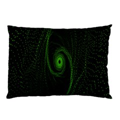 Space Green Hypnotizing Tunnel Animation Hole Polka Green Pillow Case