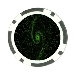 Space Green Hypnotizing Tunnel Animation Hole Polka Green Poker Chip Card Guard (10 Pack) by Mariart