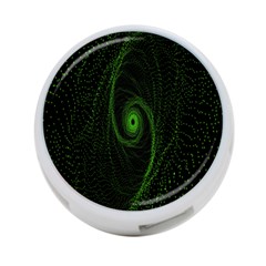 Space Green Hypnotizing Tunnel Animation Hole Polka Green 4-port Usb Hub (one Side)