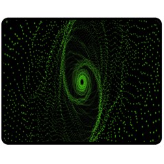 Space Green Hypnotizing Tunnel Animation Hole Polka Green Fleece Blanket (medium) 