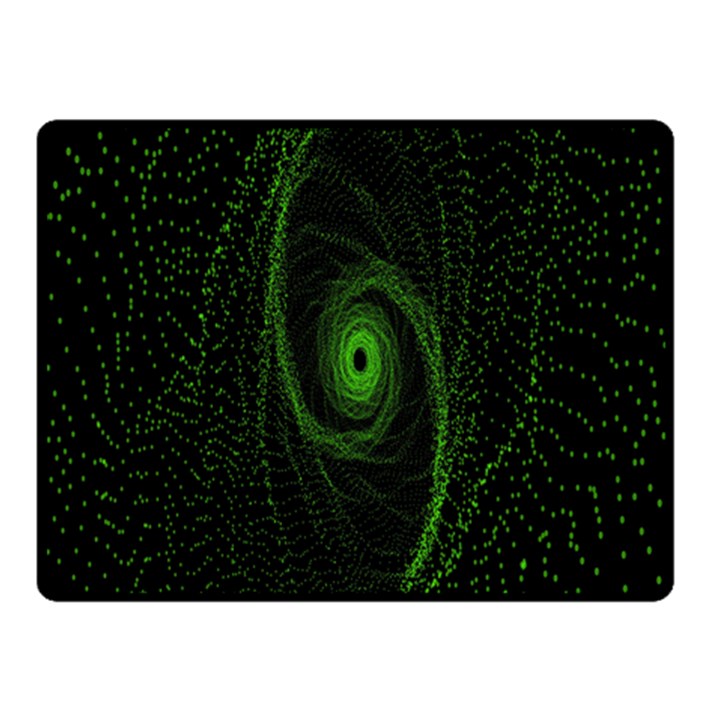 Space Green Hypnotizing Tunnel Animation Hole Polka Green Fleece Blanket (Small)