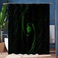 Space Green Hypnotizing Tunnel Animation Hole Polka Green Shower Curtain 60  X 72  (medium)  by Mariart