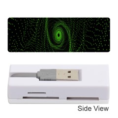 Space Green Hypnotizing Tunnel Animation Hole Polka Green Memory Card Reader (stick) 