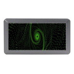 Space Green Hypnotizing Tunnel Animation Hole Polka Green Memory Card Reader (mini) by Mariart