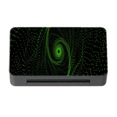 Space Green Hypnotizing Tunnel Animation Hole Polka Green Memory Card Reader With Cf