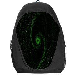 Space Green Hypnotizing Tunnel Animation Hole Polka Green Backpack Bag by Mariart