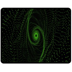 Space Green Hypnotizing Tunnel Animation Hole Polka Green Double Sided Fleece Blanket (medium)  by Mariart