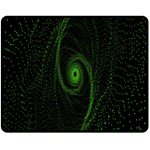 Space Green Hypnotizing Tunnel Animation Hole Polka Green Double Sided Fleece Blanket (Medium)  58.8 x47.4  Blanket Front