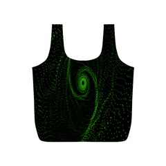 Space Green Hypnotizing Tunnel Animation Hole Polka Green Full Print Recycle Bags (s)  by Mariart