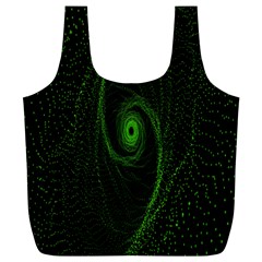 Space Green Hypnotizing Tunnel Animation Hole Polka Green Full Print Recycle Bags (l)  by Mariart