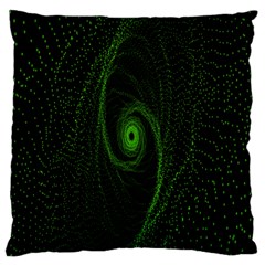 Space Green Hypnotizing Tunnel Animation Hole Polka Green Standard Flano Cushion Case (one Side) by Mariart