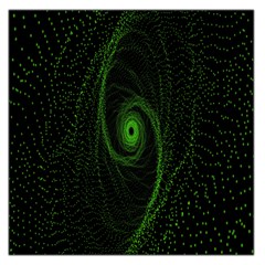 Space Green Hypnotizing Tunnel Animation Hole Polka Green Large Satin Scarf (square)