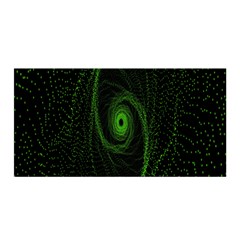 Space Green Hypnotizing Tunnel Animation Hole Polka Green Satin Wrap by Mariart