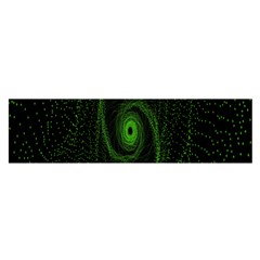 Space Green Hypnotizing Tunnel Animation Hole Polka Green Satin Scarf (oblong)