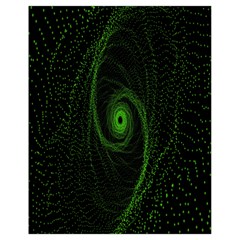 Space Green Hypnotizing Tunnel Animation Hole Polka Green Drawstring Bag (small) by Mariart