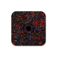 Space Star Light Black Hole Rubber Coaster (square)  by Mariart