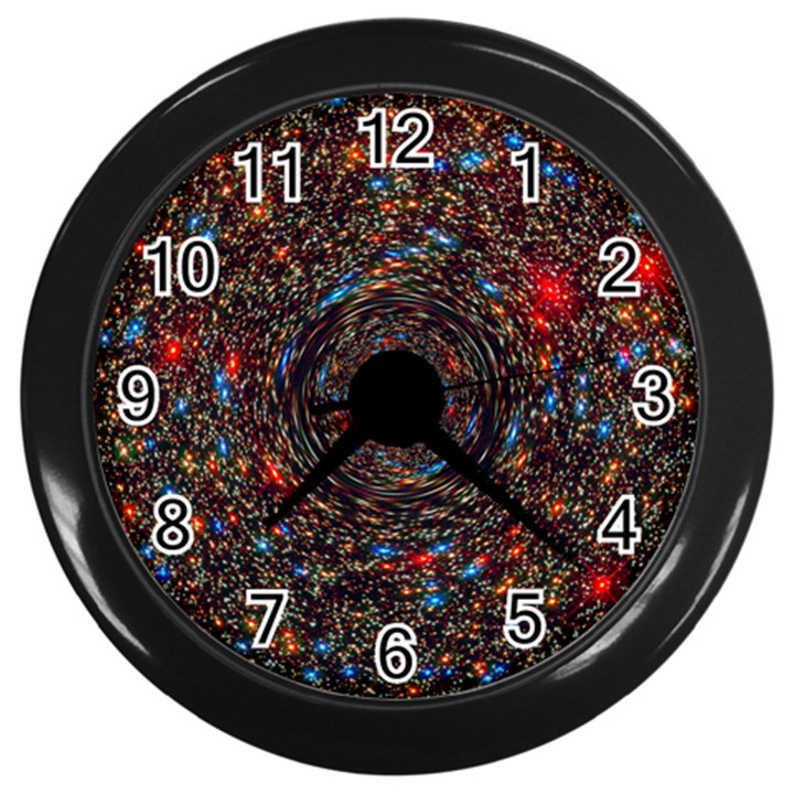 Space Star Light Black Hole Wall Clocks (Black)