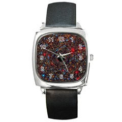 Space Star Light Black Hole Square Metal Watch by Mariart