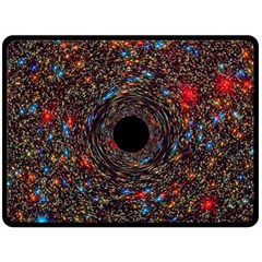 Space Star Light Black Hole Fleece Blanket (large)  by Mariart