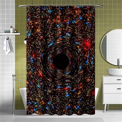 Space Star Light Black Hole Shower Curtain 48  X 72  (small) 