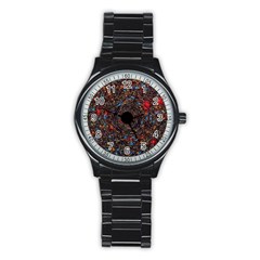 Space Star Light Black Hole Stainless Steel Round Watch