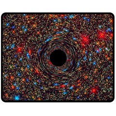 Space Star Light Black Hole Double Sided Fleece Blanket (medium)  by Mariart