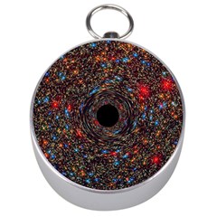 Space Star Light Black Hole Silver Compasses by Mariart