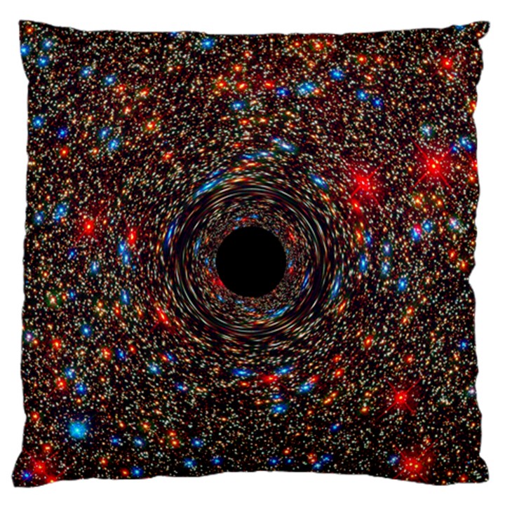 Space Star Light Black Hole Large Flano Cushion Case (One Side)