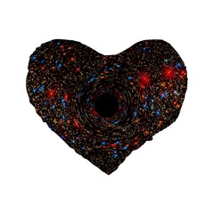 Space Star Light Black Hole Standard 16  Premium Flano Heart Shape Cushions by Mariart