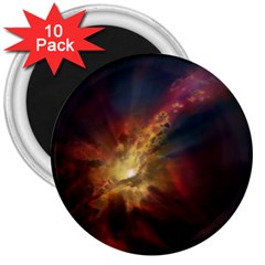 Sun Light Galaxy 3  Magnets (10 Pack)  by Mariart