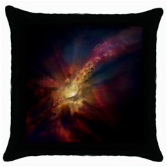 Sun Light Galaxy Throw Pillow Case (black) by Mariart