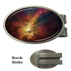 Sun Light Galaxy Money Clips (oval)  by Mariart