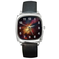 Sun Light Galaxy Square Metal Watch