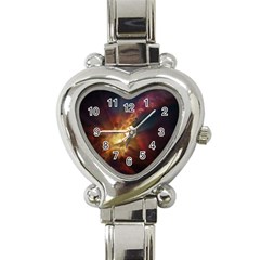 Sun Light Galaxy Heart Italian Charm Watch by Mariart