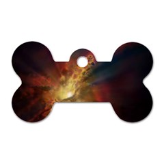 Sun Light Galaxy Dog Tag Bone (two Sides)