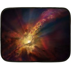 Sun Light Galaxy Fleece Blanket (mini) by Mariart