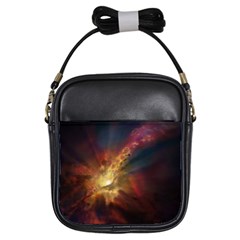 Sun Light Galaxy Girls Sling Bags