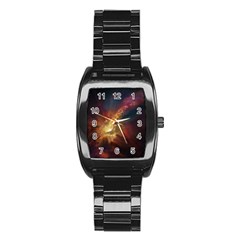 Sun Light Galaxy Stainless Steel Barrel Watch