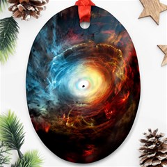 Supermassive Black Hole Galaxy Is Hidden Behind Worldwide Network Ornament (oval) by Mariart