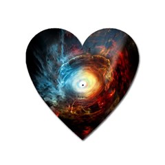 Supermassive Black Hole Galaxy Is Hidden Behind Worldwide Network Heart Magnet by Mariart