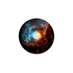 Supermassive Black Hole Galaxy Is Hidden Behind Worldwide Network Golf Ball Marker by Mariart