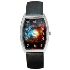 Supermassive Black Hole Galaxy Is Hidden Behind Worldwide Network Barrel Style Metal Watch by Mariart