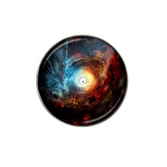 Supermassive Black Hole Galaxy Is Hidden Behind Worldwide Network Hat Clip Ball Marker by Mariart