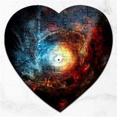 Supermassive Black Hole Galaxy Is Hidden Behind Worldwide Network Jigsaw Puzzle (heart) by Mariart