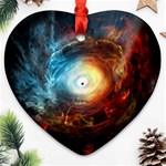 Supermassive Black Hole Galaxy Is Hidden Behind Worldwide Network Heart Ornament (Two Sides) Front