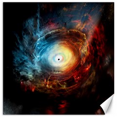 Supermassive Black Hole Galaxy Is Hidden Behind Worldwide Network Canvas 16  X 16  